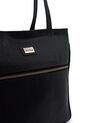 Bolso De Hombro 1023 Cuero Negro Liso de Macoly