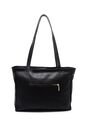 Bolso De Hombro 1023 Cuero Negro Liso de Macoly