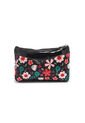 Cosmetiquera, Monedero Y Portaesferos Floralia Negro de Macoly
