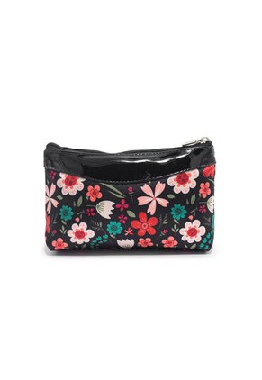 Cosmetiquera, Monedero Y Portaesferos Floralia Negro