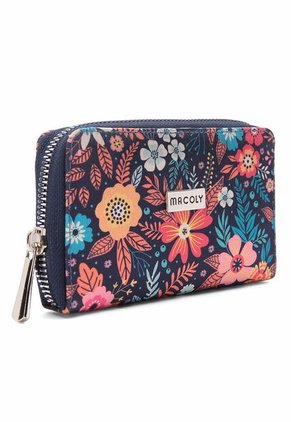 Billetera Mediana Macoly A041 Flora Azul Niquel