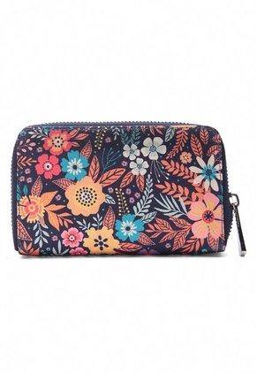 Billetera Mediana Macoly A041 Flora Azul Niquel