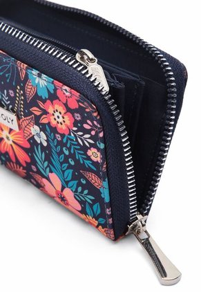 Billetera Mediana Macoly A041 Flora Azul Niquel