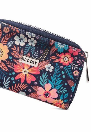 Billetera Mediana Macoly A041 Flora Azul Niquel