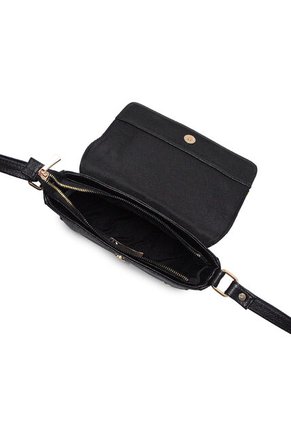 Bolso Manos Libres M403 Cuero Negro Bordado