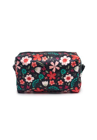 Cosmetiquera Grande Macoly Floralia Negro Macoly