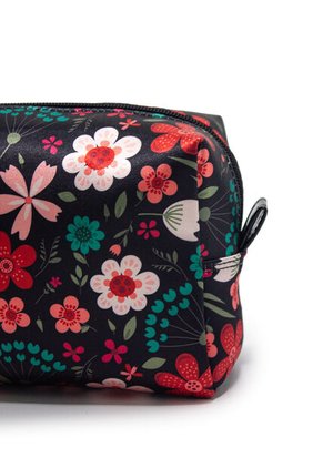 Cosmetiquera Grande Macoly Floralia Negro