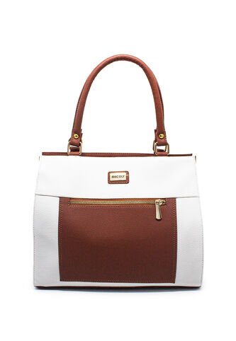 Cartera Manos Libres Macoly 850 Mix Blanco X Miel Oro Macoly