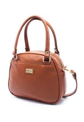 Cartera Manos Libres Macoly 875 Cuero Miel Oro