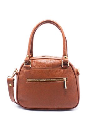 Cartera Manos Libres Macoly 875 Cuero Miel Oro