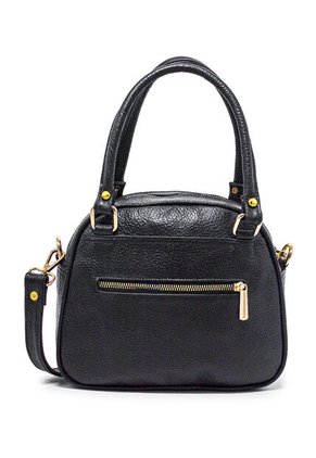 Cartera Manos Libres Macoly 875 Cuero Negro Oro