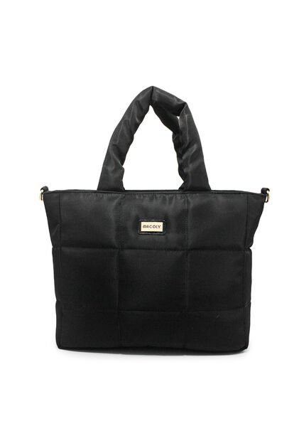 Bolso De Hombro Manos Libres Macoly 884 Nuba Negro 