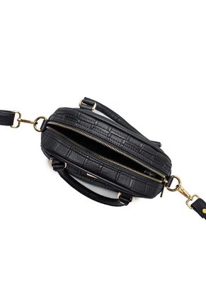 Cartera Manos Libres Macoly 875 Lambani Negro Oro