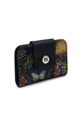 Billetera Mini Macoly 048 Cuero Tala Negro Color