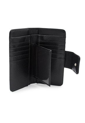 Billetera Mediana Macoly A05 Cuero Negro Liso