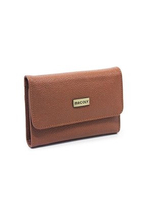 Billetera Mediana Macoly A015 Cuero Miel