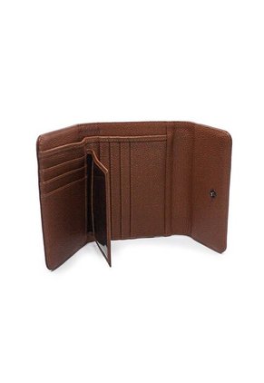 Billetera Mediana Macoly A015 Cuero Miel