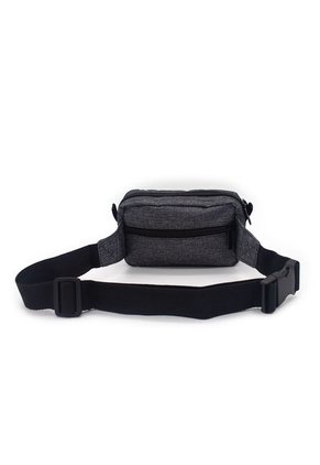 Canguro En Lona 292 Correa Corta Para Uso Riñonera Gris Textil