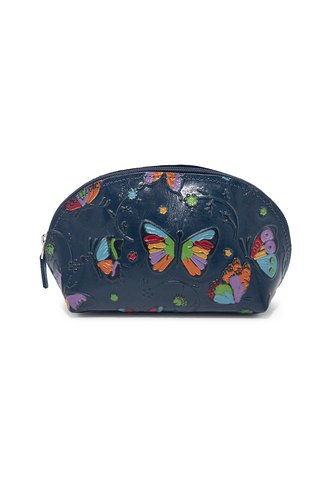 Cosmetiquera Grande CC60 Cuero Tala Azul Macoly