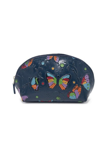 Cosmetiquera Grande CC60 Cuero Tala Azul