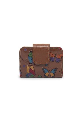 Billetera Mini Macoly C707 Cuero Miel Tala