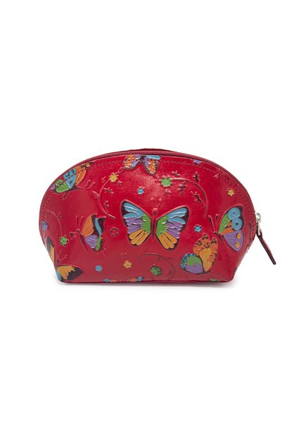 Cosmetiquera Grande CC60 Cuero Tala Rojo