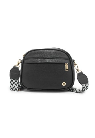 Bolso Manos Libres Macoly M300 Cuero Negro X Reata Macoly