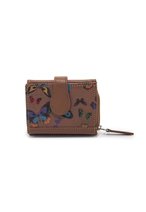 Billetera Mini Macoly C705 Cuero Miel Tala