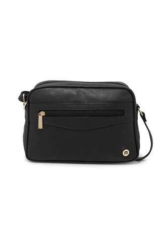 Bolso Manos Libres Macoly 1028 Cuero Negro Macoly