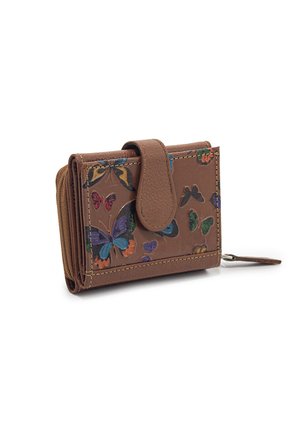 Billetera Mini Macoly C705 Cuero Miel Tala