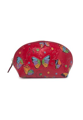 Cosmetiquera Grande CC60 Cuero Tala Rojo