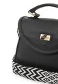 Bolso Manos Libres Macoly M876 Cuero Negro X Reata de Macoly