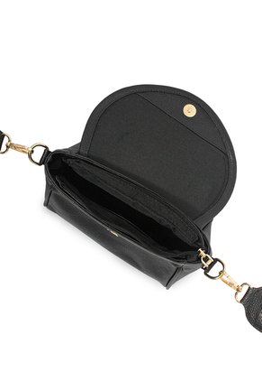 Bolso Manos Libres Macoly M876 Cuero Negro X Reata