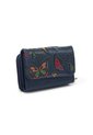 Portabilletes PB20 Cuero Tala Azul Mariposas de Macoly