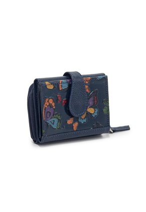 Billetera Mini Macoly C705 Cuero Azul Tala