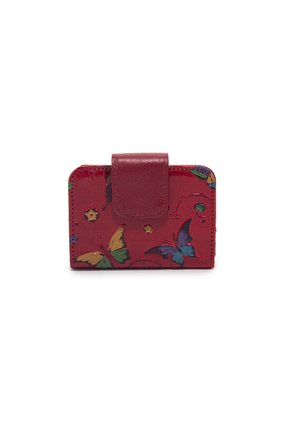 Billetera Mini Macoly C707 Cuero Rojo Tala