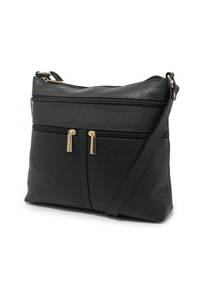 Bolso Manos Libres Macoly 1029 Cuero Negro