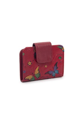 Billetera Mini Macoly C707 Cuero Rojo Tala