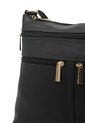 Bolso Manos Libres Macoly 1029 Cuero Negro  de Macoly