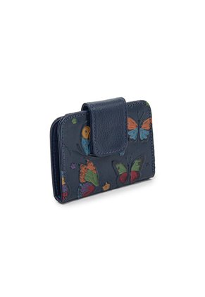 Billetera Mini Macoly C707 Cuero Azul Tala