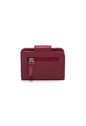 Billetera Mini Macoly C707 Cuero Rojo Tala