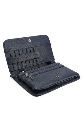 Pasaportera C333 Cuero Tala Azul Flores