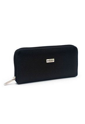 Billetera Grande Macoly A04 Cuero Negro Liso