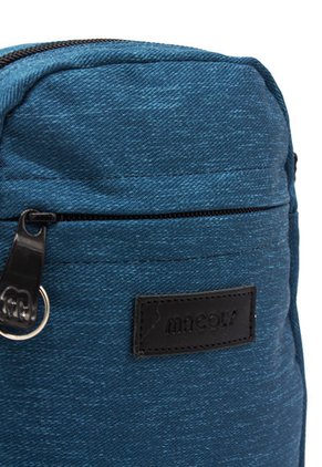 Bandolera Manos Libres Macoly Koala 298 Lona Azul Petróleo Textil