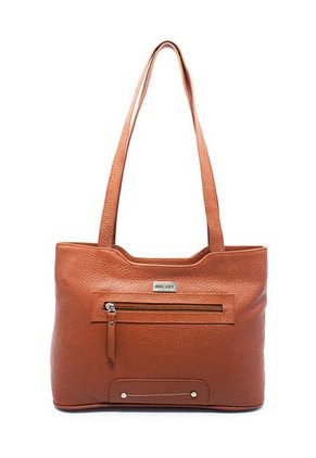 Bolso De Hombro 816 Cuero Miel Liso