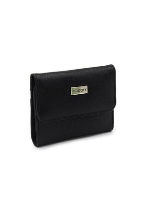 Billetera Mini Macoly A040 Cuero Negro Liso