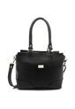 Bolso De Hombro Manos Libres Macoly 874 Cuero Negro de Macoly