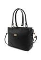 Bolso De Hombro Manos Libres Macoly 874 Cuero Negro de Macoly