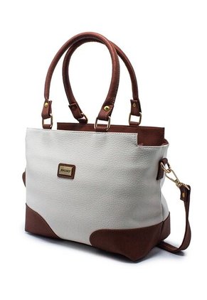 Bolso De Hombro Manos Libres Macoly 874 Mix Blanco X Miel