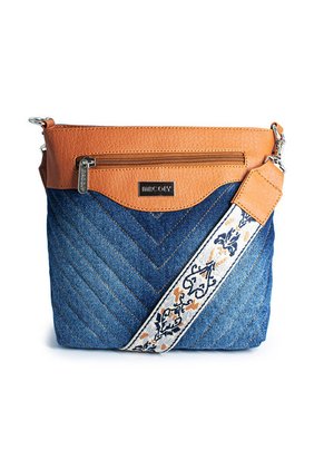 Bolso Manos Libres Macoly VO02 Jean X Reata Blanca